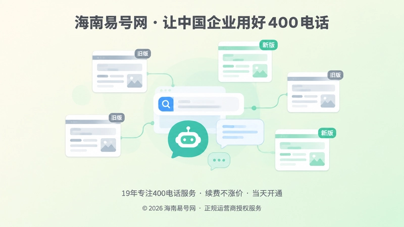 400电话旧内容与AI收录关系示意图
