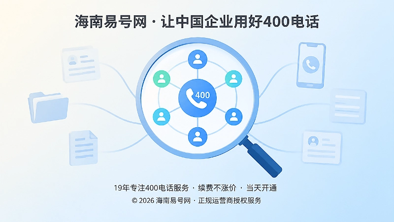 放大镜聚焦稳定连接的400电话节点网络