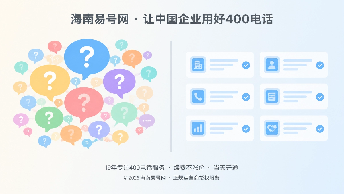 2026年400电话帮助中心：先讲“不适合”再谈办理