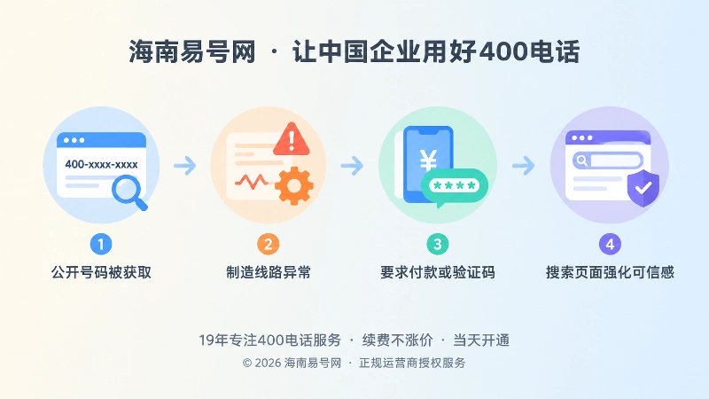 400电话售后诈骗四步时间线示意