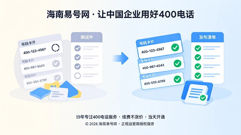 400电话测试状态与验收后发布状态对比图