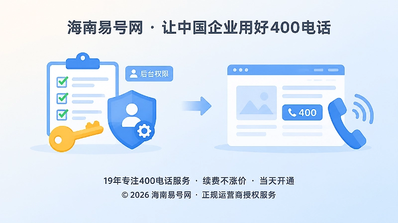 先完成内部准备，再公开400电话