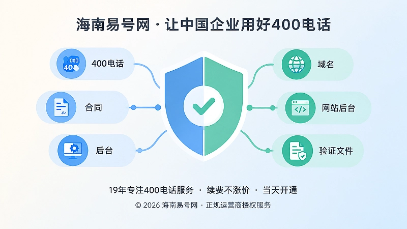 号码权与网站权分开核验的聚焦式盾牌插画