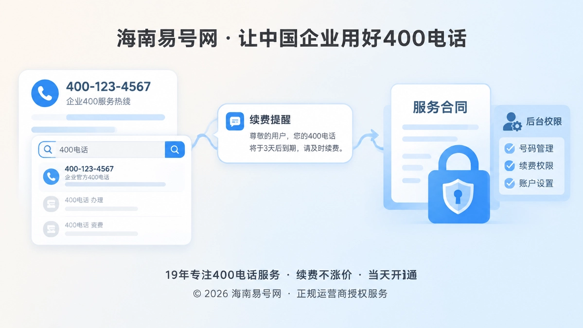2026年400电话防骗课堂：识别“续费接管”式冒名通知
