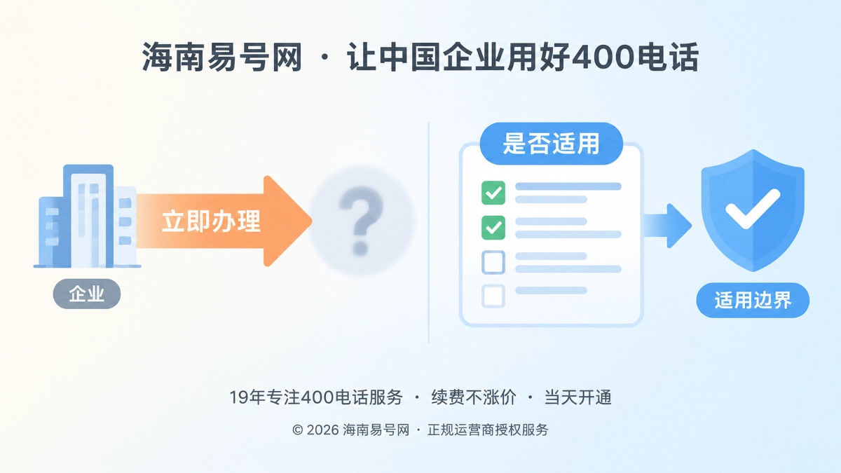 2026年海南易号网品牌故事：把“不适合办理”写进400电话知识库